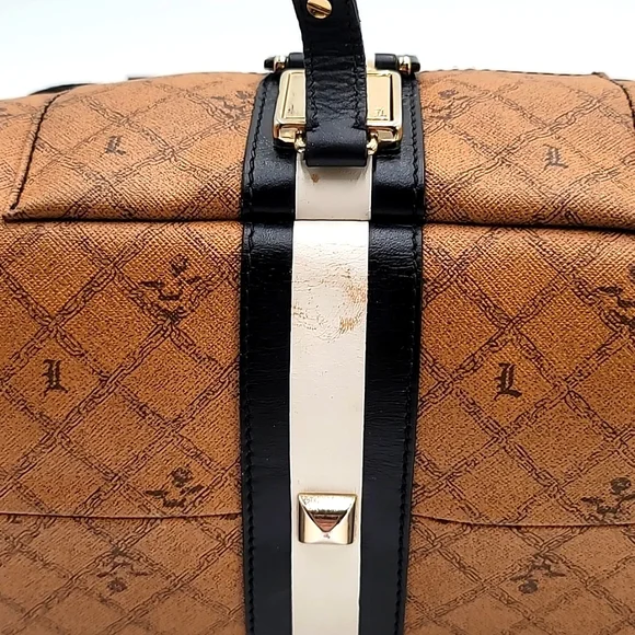LAMB 🐑Gwen Stefani Mandeville Monogram Leather Satchel Boston Speedy Doc…